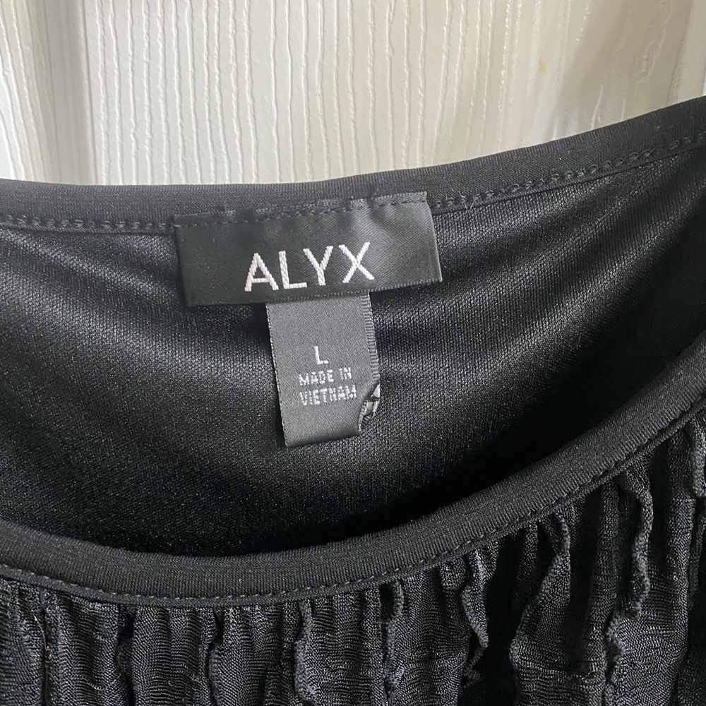 ALYX Black Ruffle-Front Tank Top - Picture 3 of 4